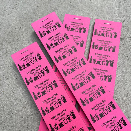 Wertmarken Block auf Streifen 'Nur heute gültig' - 1000 Abrisse