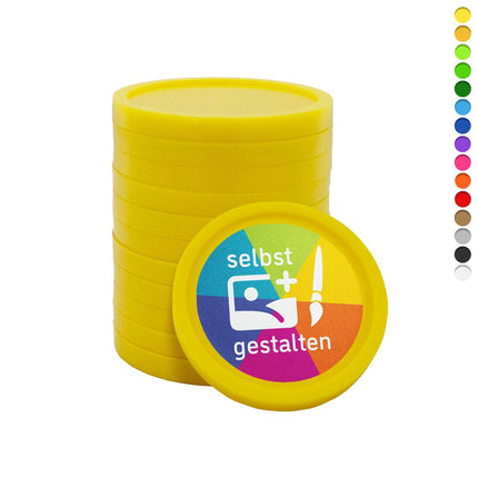 Wertmarken Chips selbst gestalten Ø23 mm - 1000 Stück, ab 3000