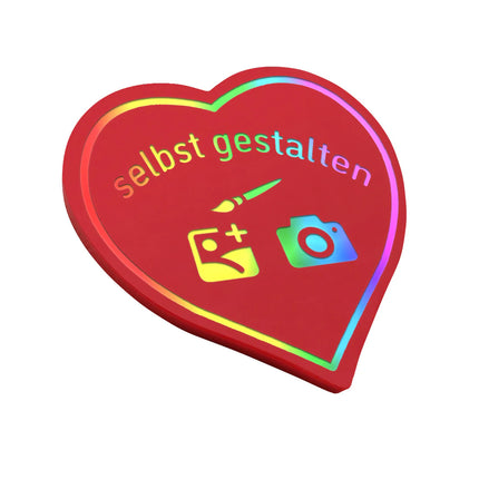 Fahrchips selbst gestalten Herz, 40 x 40 mm - 1000 Stück