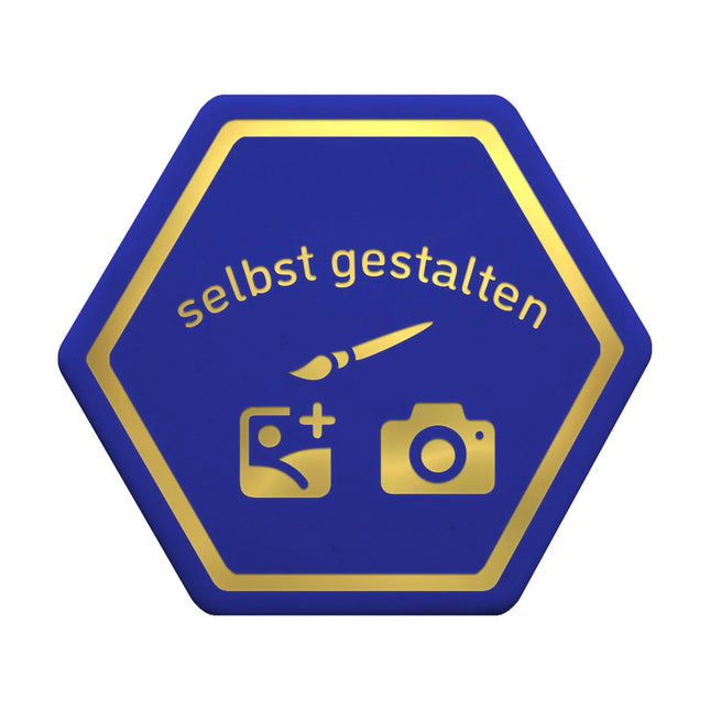 Fahrchips selbst gestalten Sechseck, 38 x 38 mm - 1000 Stück