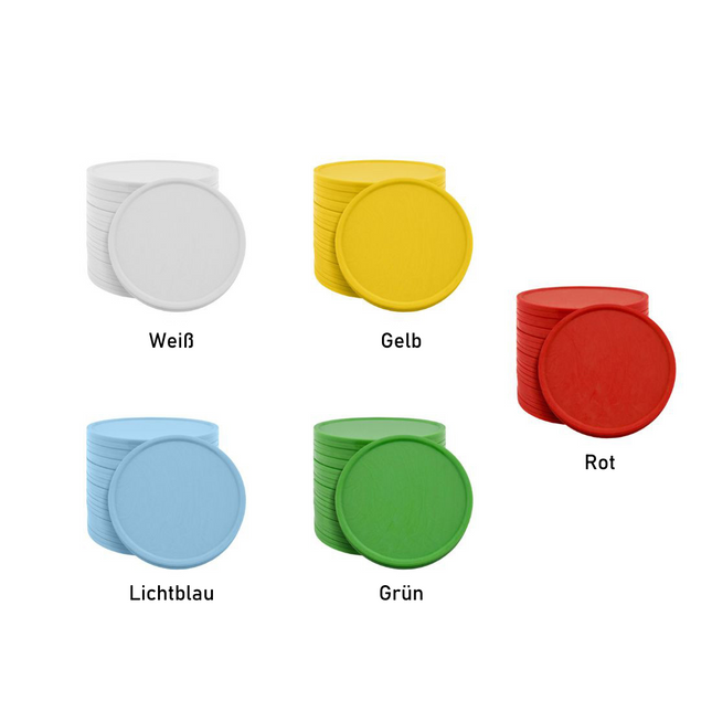 Wertmarken Chips selbst gestalten Ø35 mm - 100 Stück