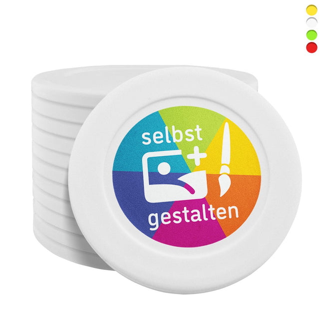 Wertmarken Chips selbst gestalten Ø40 mm - 100 Stück