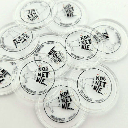 Wertmarken Chips selbst gestalten Ø25mm, transparent - 100 Stück