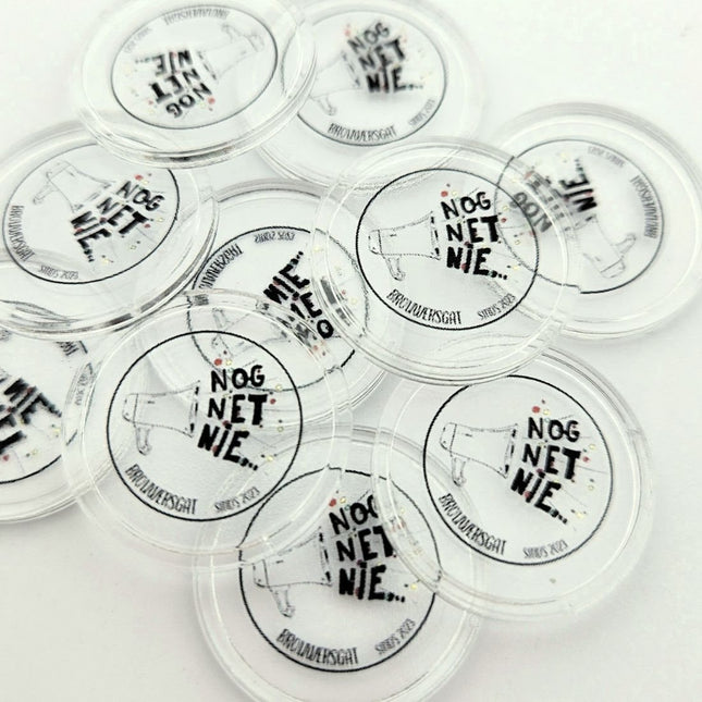 Wertmarken Chips selbst gestalten Ø25mm, transparent - 100 Stück