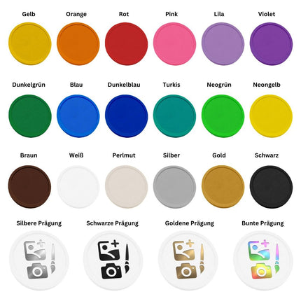 Fahrchips selbst gestalten Stern, 70 x 70 mm - 1000 Stück