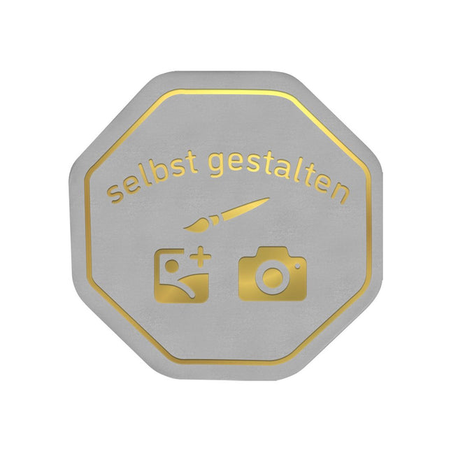 Fahrchips selbst gestalten Achteck, 38 x 38 mm - 1000 Stück