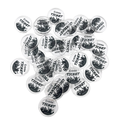 Wertmarken Chips selbst gestalten Ø25mm, transparent - 100 Stück