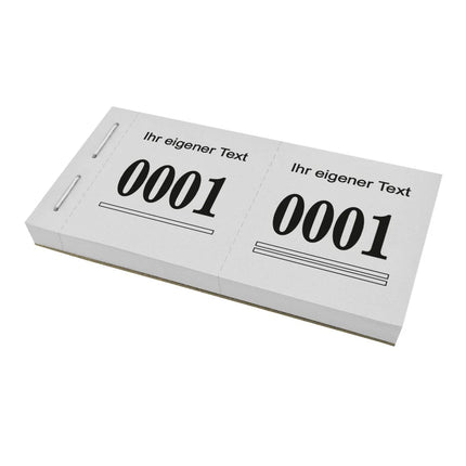 Garderobenummern 1 Zeile eigener Text - 1000 Abrisse