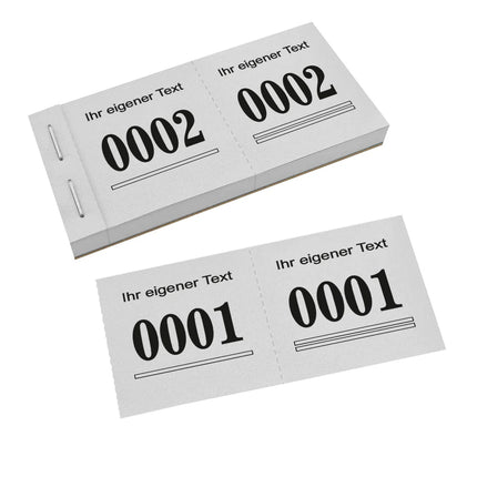 Garderobenummern 1 Zeile eigener Text - 1000 Abrisse