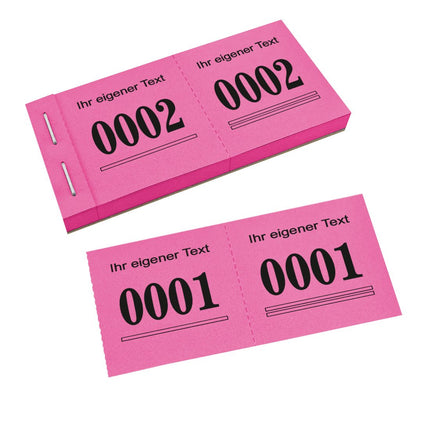 Nummernblock Safe eigener Text - 1000 Abrisse