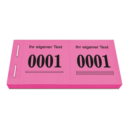 Nummernblock Safe eigener Text - 1000 Abrisse