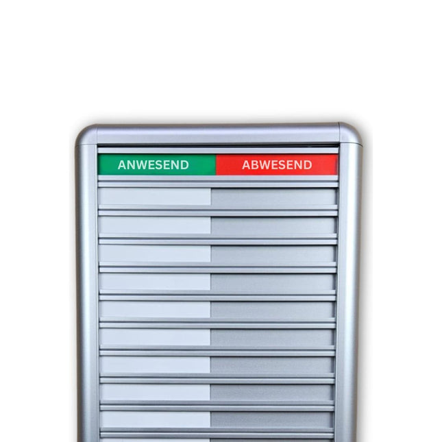 Anwesenheitstafel Professional, An-/Abwesend - 20 Personen