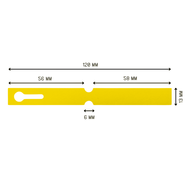 Schlaufenetiketten PVC 220µ, 120x13mm - 1000 Stück