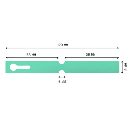 Schlaufenetiketten PVC 220µ, 120x13 mm - 1000 Stück