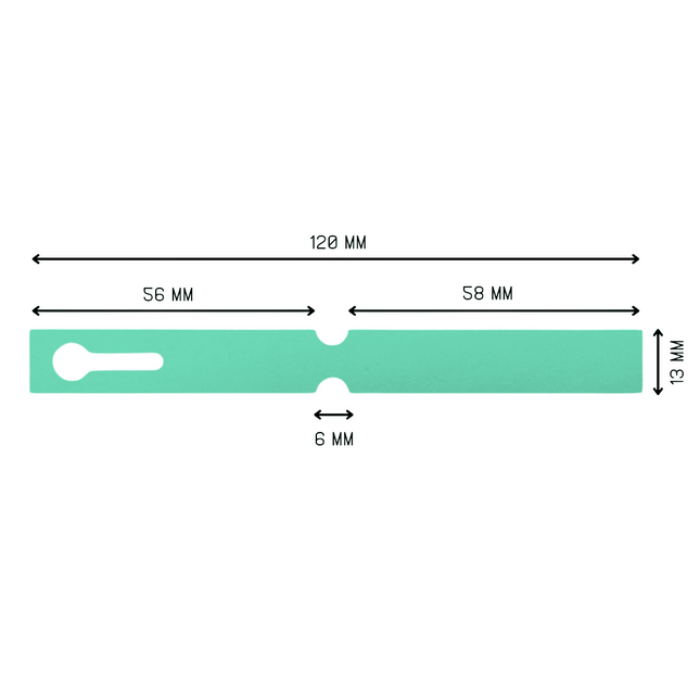 Schlaufenetiketten PVC 220µ, 120x13 mm - 1000 Stück