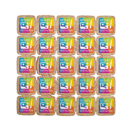 Eventchips Holzfaser selbst gestalten Fullcolor  - 1000 Stück