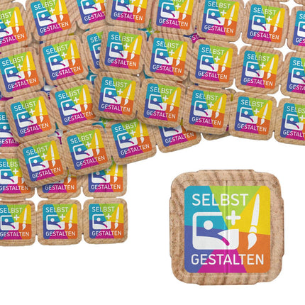 Eventchips Holzfaser selbst gestalten Fullcolor  - 1000 Stück
