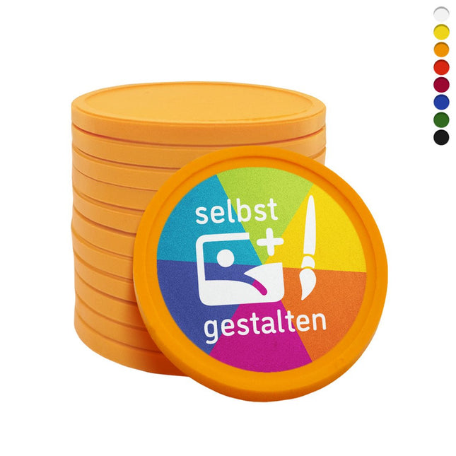 Wertmarken Chips selbst gestalten Ø29mm ECO - 1000 Stück