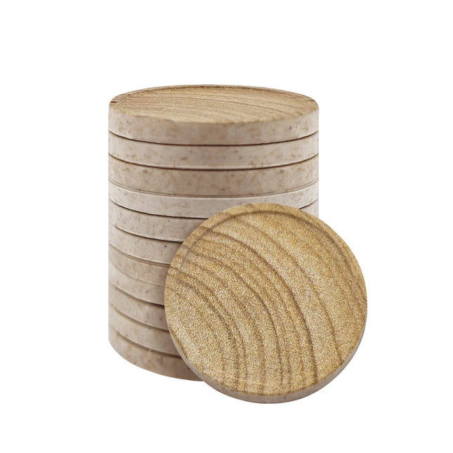 Wertmarken Chips selbst gestalten Ø23mm Holzfaser mit Maserung - 100 Stück