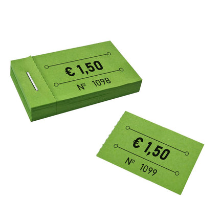 Wertmarken Block € 1,50 - 50 Abrisse