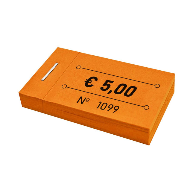 Wertmarken Block € 5,00 - 50 Abrisse