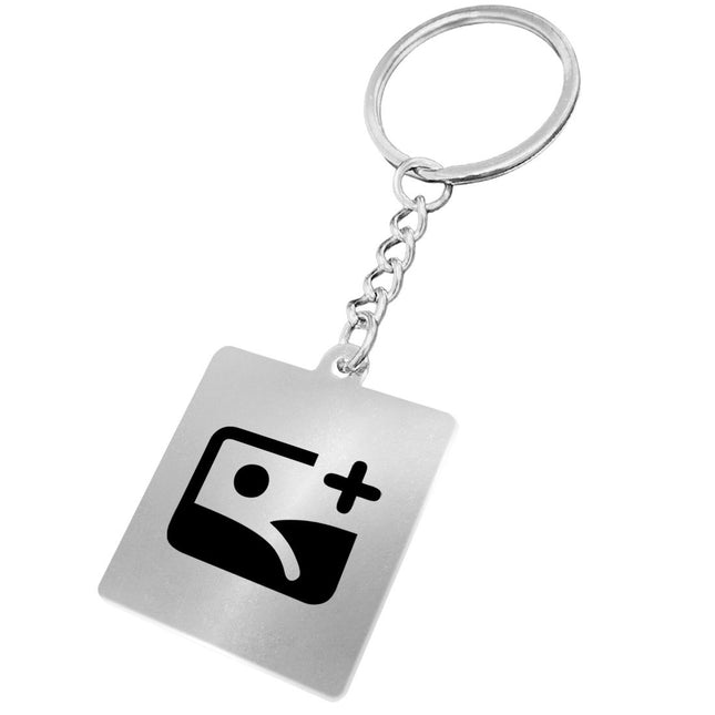 Schlüsselmarke eckig Logo - pro Stück