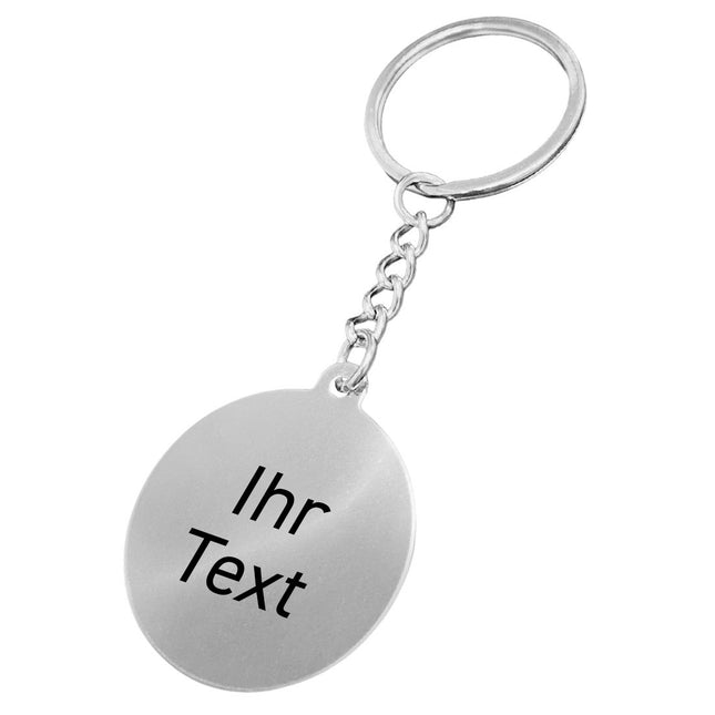 Schlüsselmarke rund mit Text - pro Stück