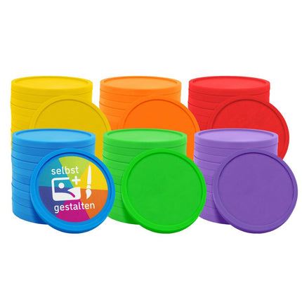 Wertmarken Chips selbst gestalten Ø29mm Farbenmix - 108 Stück