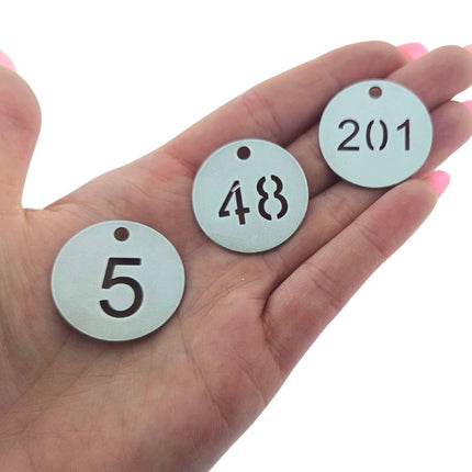 Zahlenmarke Ø30mm ausgestanzt - pro Set
