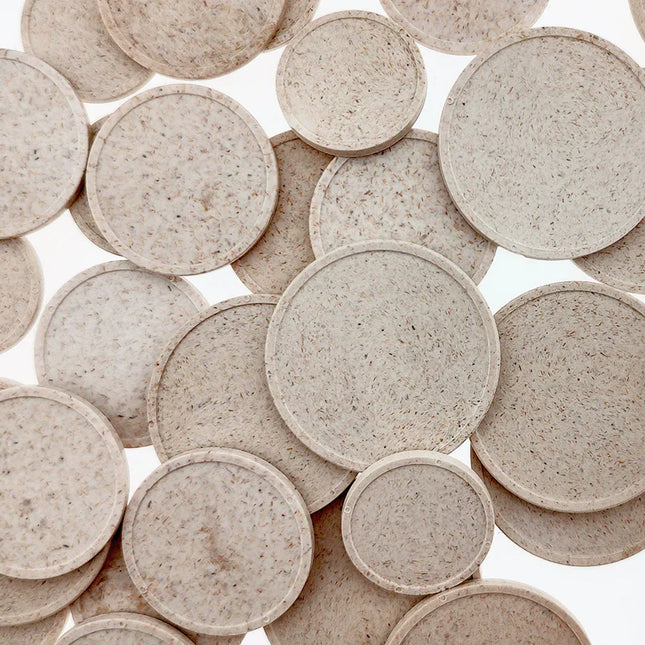 Wertmarken Chips Holzfaser Ø35 mm - 100 Stück