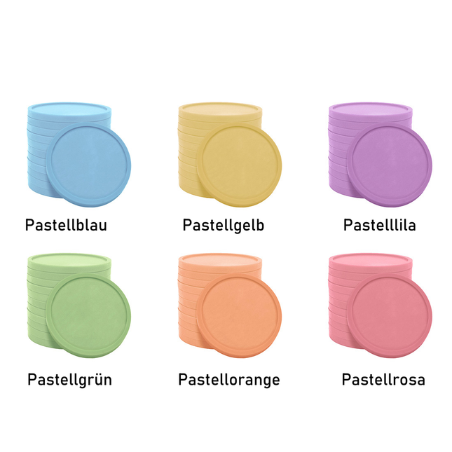 Wertmarken Chips Ø29mm Recycled Kunststoff, unbedruckt  - 100 Stück