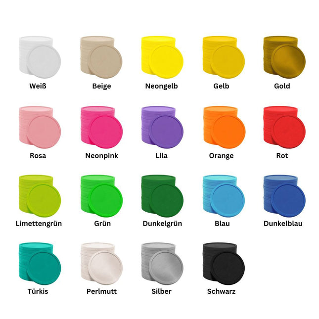 Wertmarken Chips Ø29mm, unbedruckt - 100 Stück