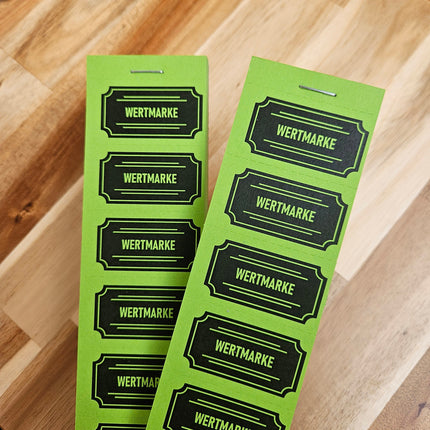 Wertmarken Block auf Streifen 'Klassisch' - 1000 Abrisse