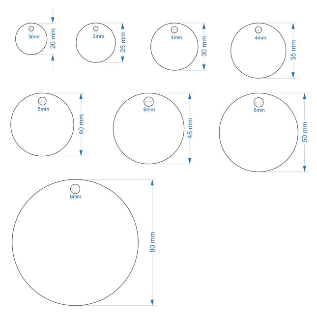 Schlüsselmarke Edelstahl mit graviert mit Text - pro Stück