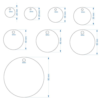 Zahlenmarke Edelstahl ohne Gravur