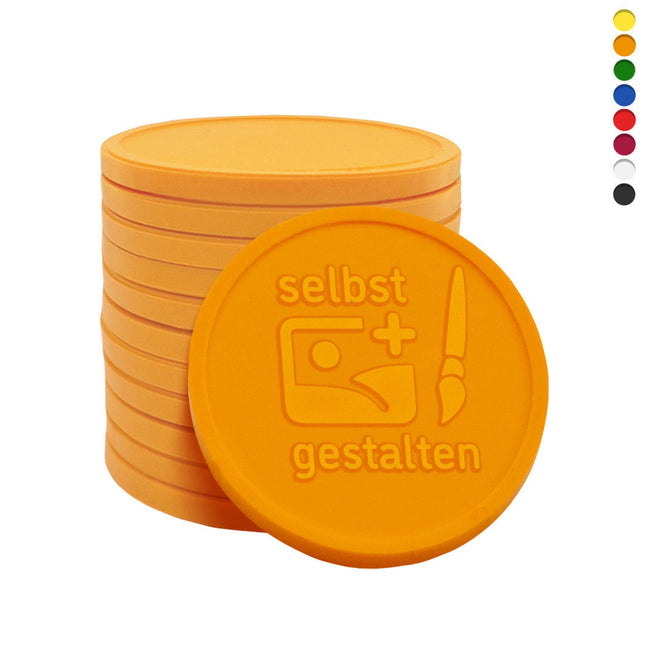 Wertmarken Chips eigenes Relief Ø29mm ECO - 1000 Stück