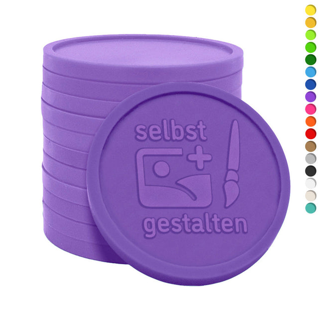 Wertmarken Chips eigenes Relief Ø38mm - 1000 Stück
