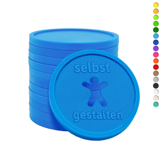 Wertmarken Chips eigenes Relief Ø29mm Aussparung - 1000 Stück