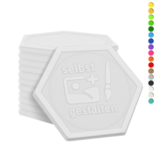 Wertmarken Chips eigenes Relief Sechseck - 1000 Stück