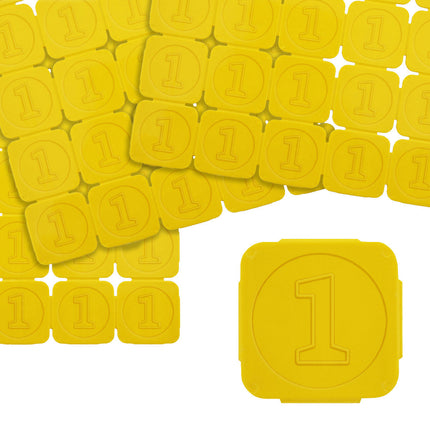 Eventchips Relief Zahl 1 - 1000 Stück