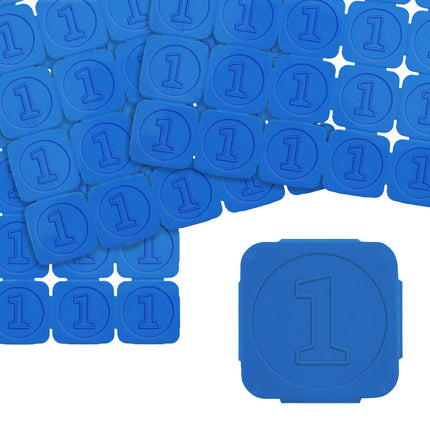 Eventchips Relief Zahl 1 - 1000 Stück