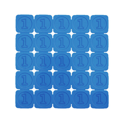 Eventchips Relief Zahl 1 - 1000 Stück