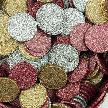 Wertmarken Chips Ø29mm Glitzer, unbedruckt  - 100 Stück