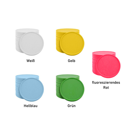 Wertmarken Chips Ø35 mm, unbedruckt - 100 Stück