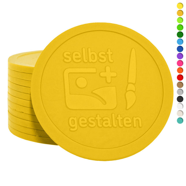 Wertmarken Chips eigenes Relief Ø70mm - 1000 Stück