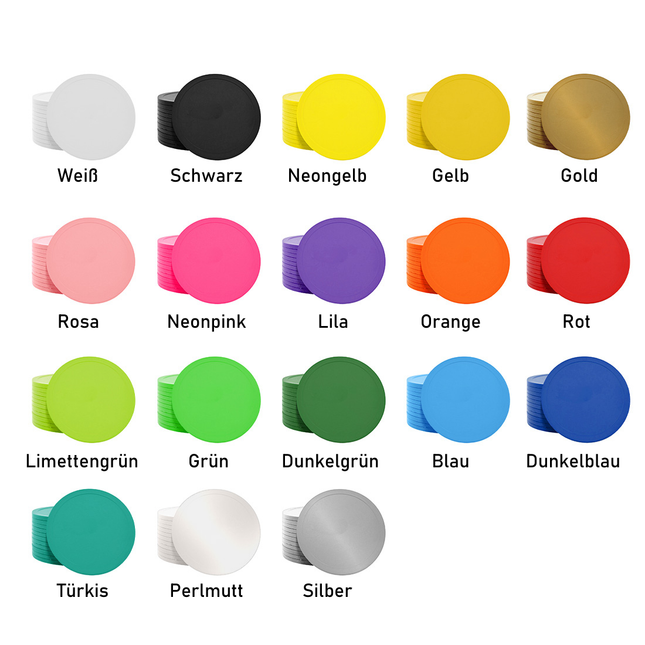 Wertmarken Chips eigenes Relief Ø70mm - 1000 Stück