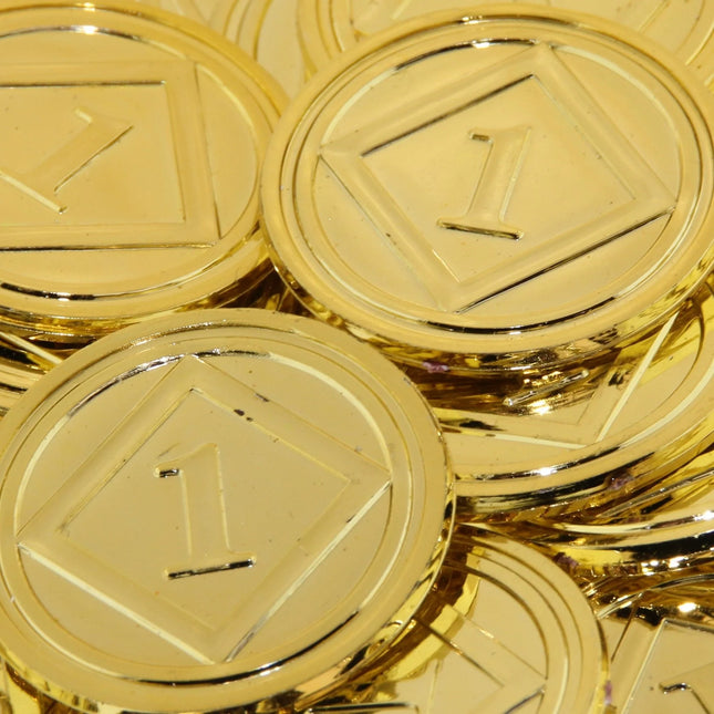 Wertmarken Chips in Goldoptik Ø29 mm - 100 Stück