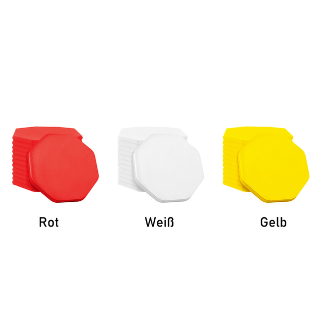 Wertmarken Chips Achteck - 100 Stück