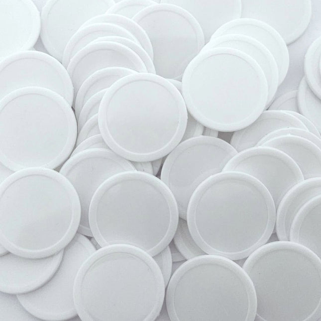 Wertmarken Chips Weiß Ø28mm - 100 Stück