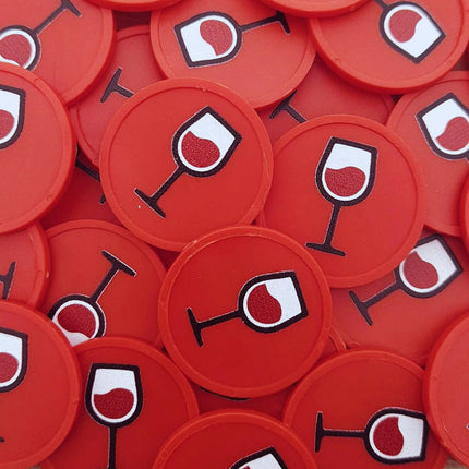 Wertmarken Chips Weinglas - 100 Stück